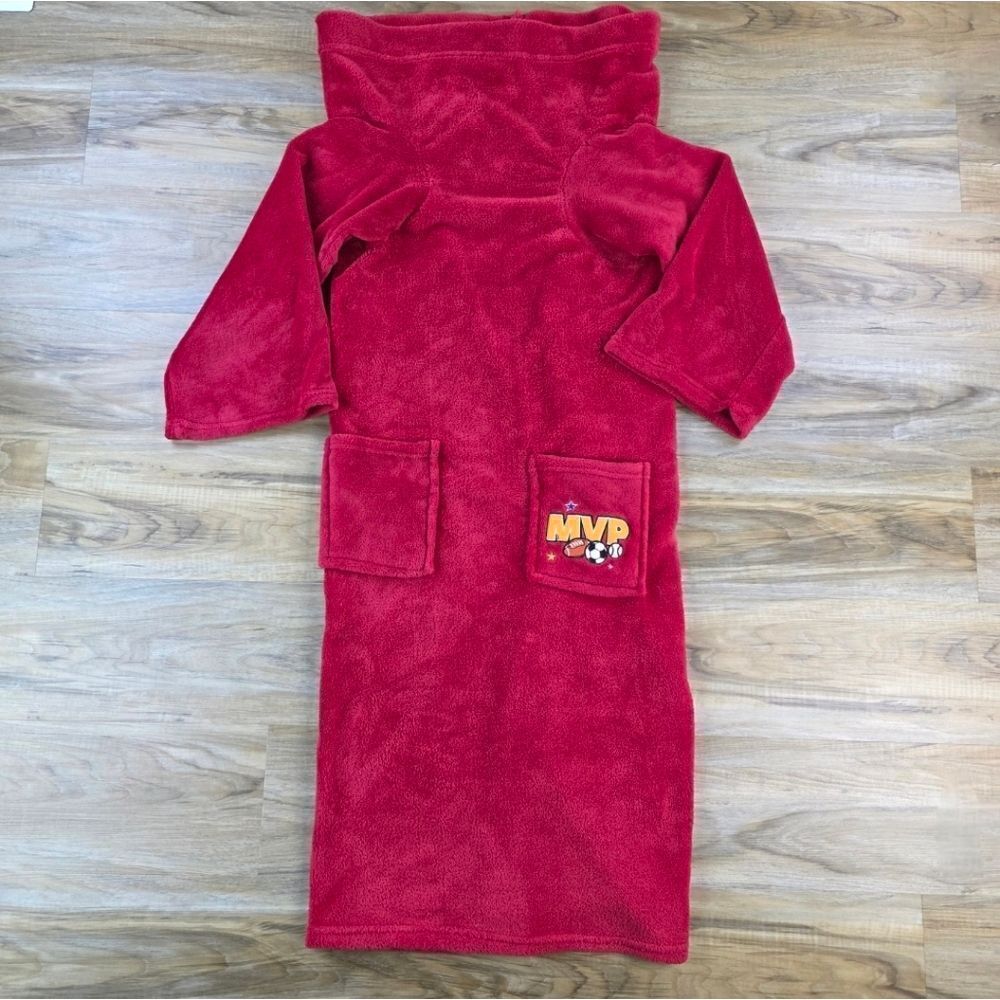 💜Red MVP Fleece Blanket Robe Youth Medium